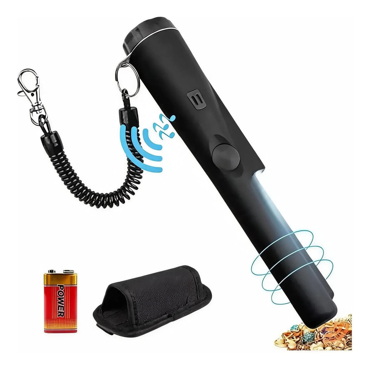 Detector de Metais Portátil Pointer à Prova d'Água — Preto